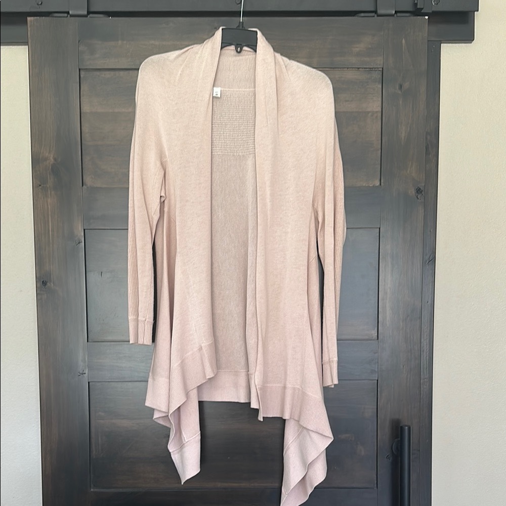 Women's Pink Open Front Cardigan
